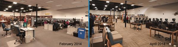 Mission Branch Library before and after facelift