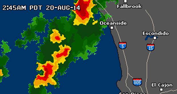 Thunder, Rain Showers Hit North County