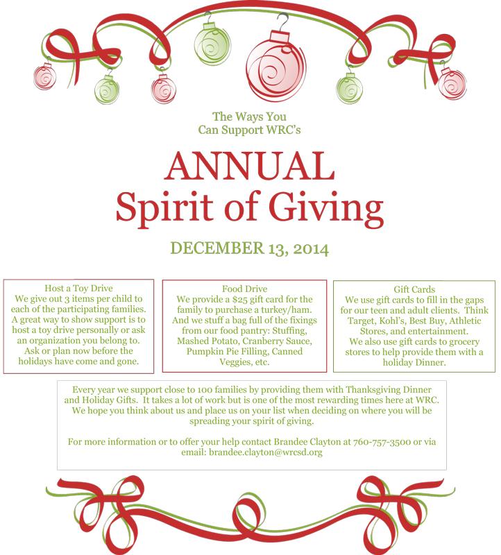 Women's Resource Center Spirit of Giving