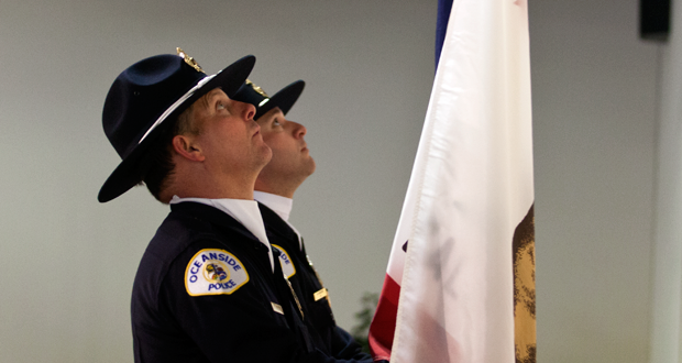 OPD Color Guard members Bob Moore and Bill Weese 