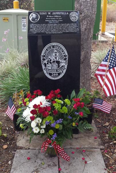 Memorial in the Navy Fed Credit Union parking lot.