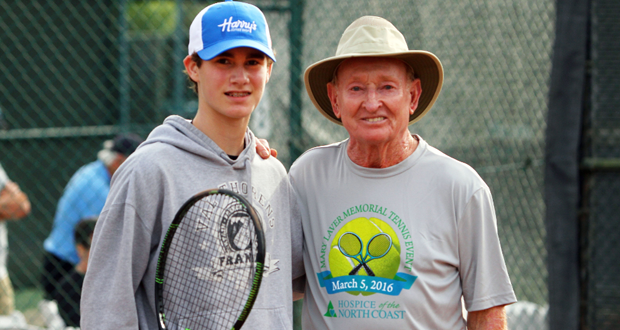 Chase Benhom with Rod Laver at 2016 HNC event (courtesy photo)