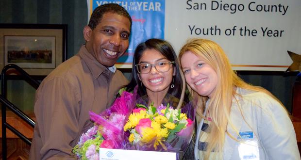 Michael Hollins, Senior Site Director, Julie Hernandez, SD County Youth of the Year, Hillary Adams (courtesy photo)