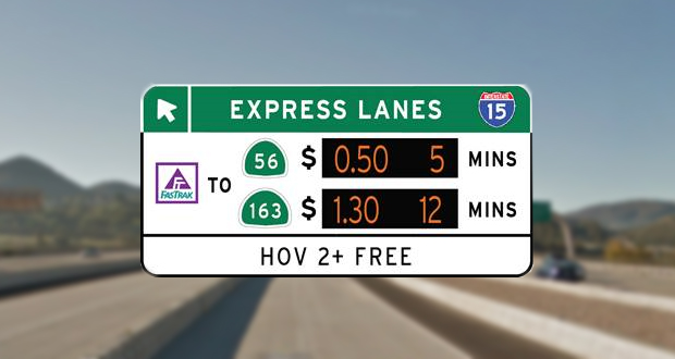 SANDAG+Installs+New+Signs+on+I-15+Express+Lanes