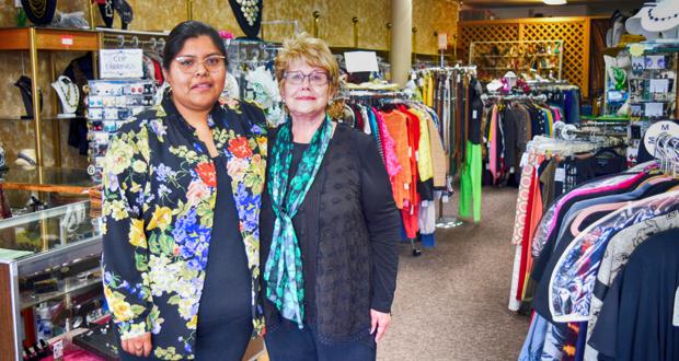 Former Sparkle Plenty employee, Raquel Paz with store owner Carolyn Ramberg.