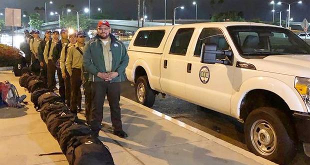 San Diego CCC Crew lined up for deployment to Florida where they will assist with recovery from Hurricane Michael (Photo courtesy: CCC)