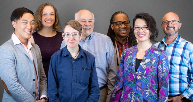 Connell Persico (center) with several winners of his namesake scholarship. L-to-R: Jonathan Chua, Jeannette Bergfeld, Anja Bircher, Connell Persico, Antoine Crosby, Mimi Hoang and Shawn Giammatei. Courtesy Alliant Educational Foundation. (Photo courtesy:  AEF)