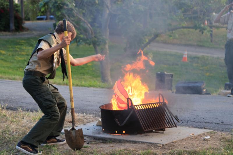 BSA Troop 752 Holds Flag Retirement Ceremony