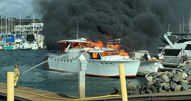 Several Docked Boats Damaged by Fire at the Oceanside Harbor – North ...