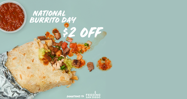 Rubio’s to Donate a Meal to Feeding San Diego for Every Burrito Sold on National Burrito Day