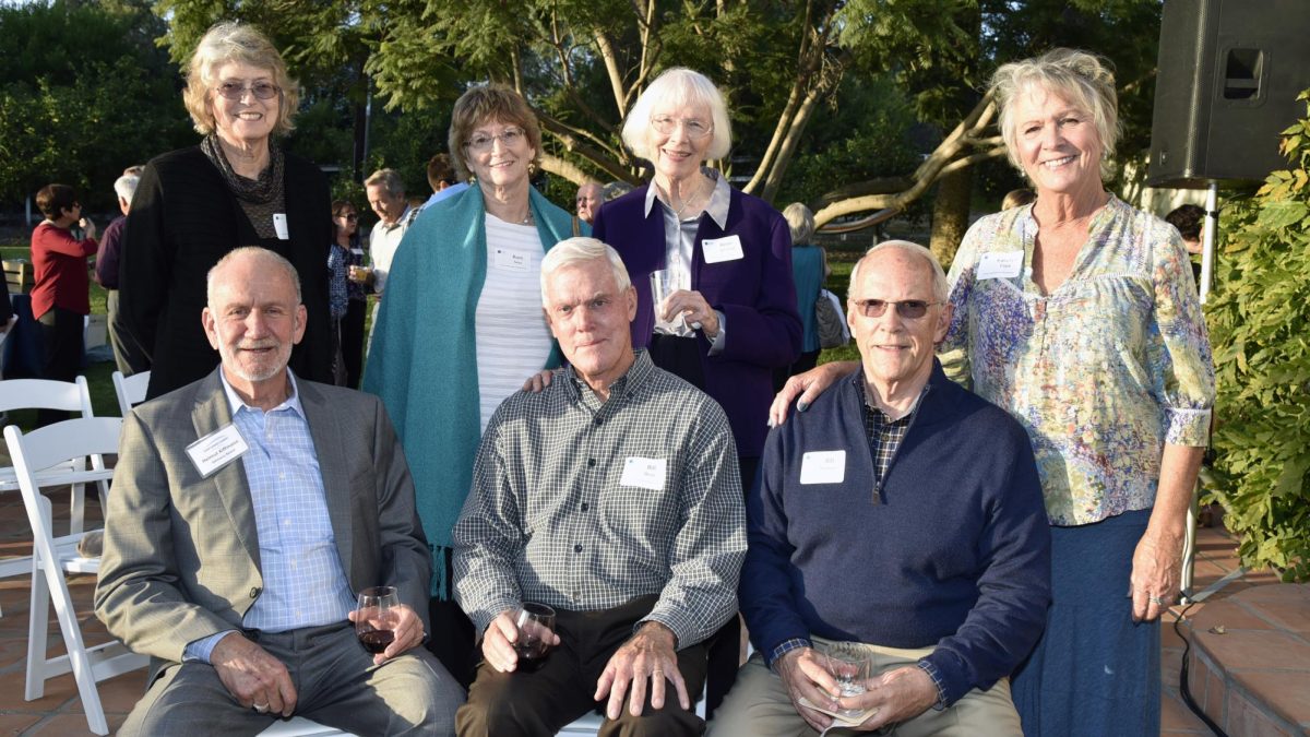 Coastal Community Foundation founding board members are pictured Oct. 12, 2017. Standing left to right: Jeanne Orphan, Toni Seay, Anne Omsted and Carolyn Cope. Seated left to right: Helmut Kiffman, Bill Dean and Pastor Bill Harman. (Coastal Community Foundation courtesy photo by McKenzie Images)