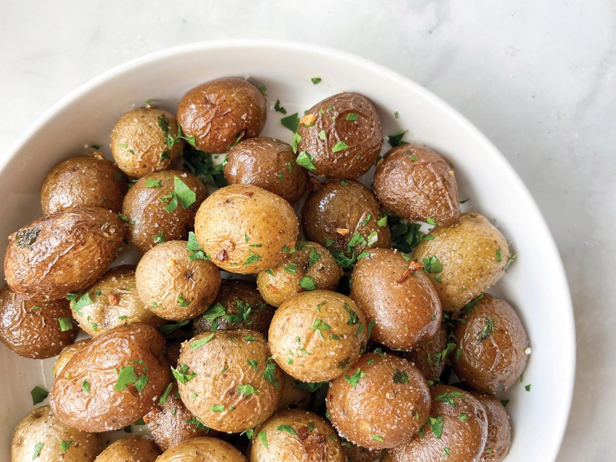 Herby Holiday Air Fryer Little Potatoes. (Family Features)