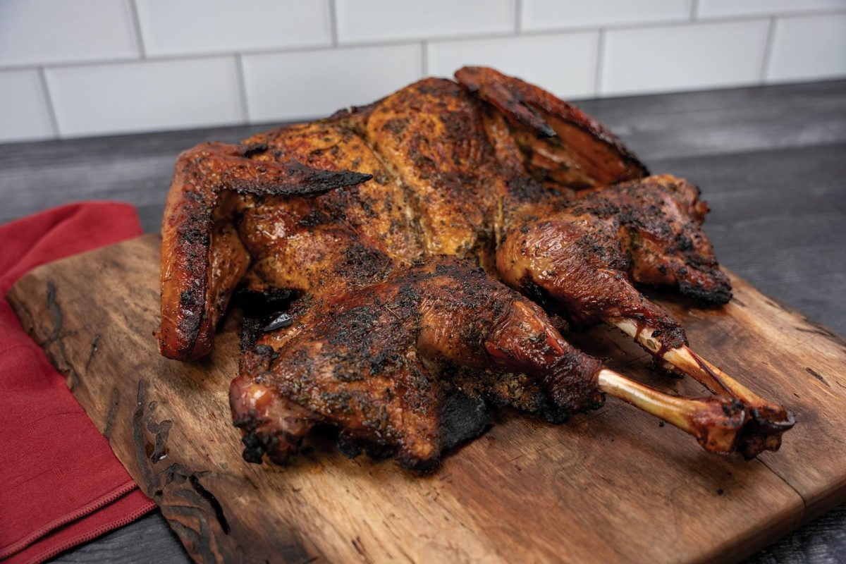 Make room in the oven this Thanksgiving with a Spatchcock Smoked Turkey. (Family Features)