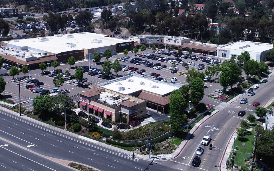 Encinitas Marketplace shopping center, pictured in a June 2018 photograph, has been anchored by Kohl’s department store. (Southwest Strategies courtesy photo)